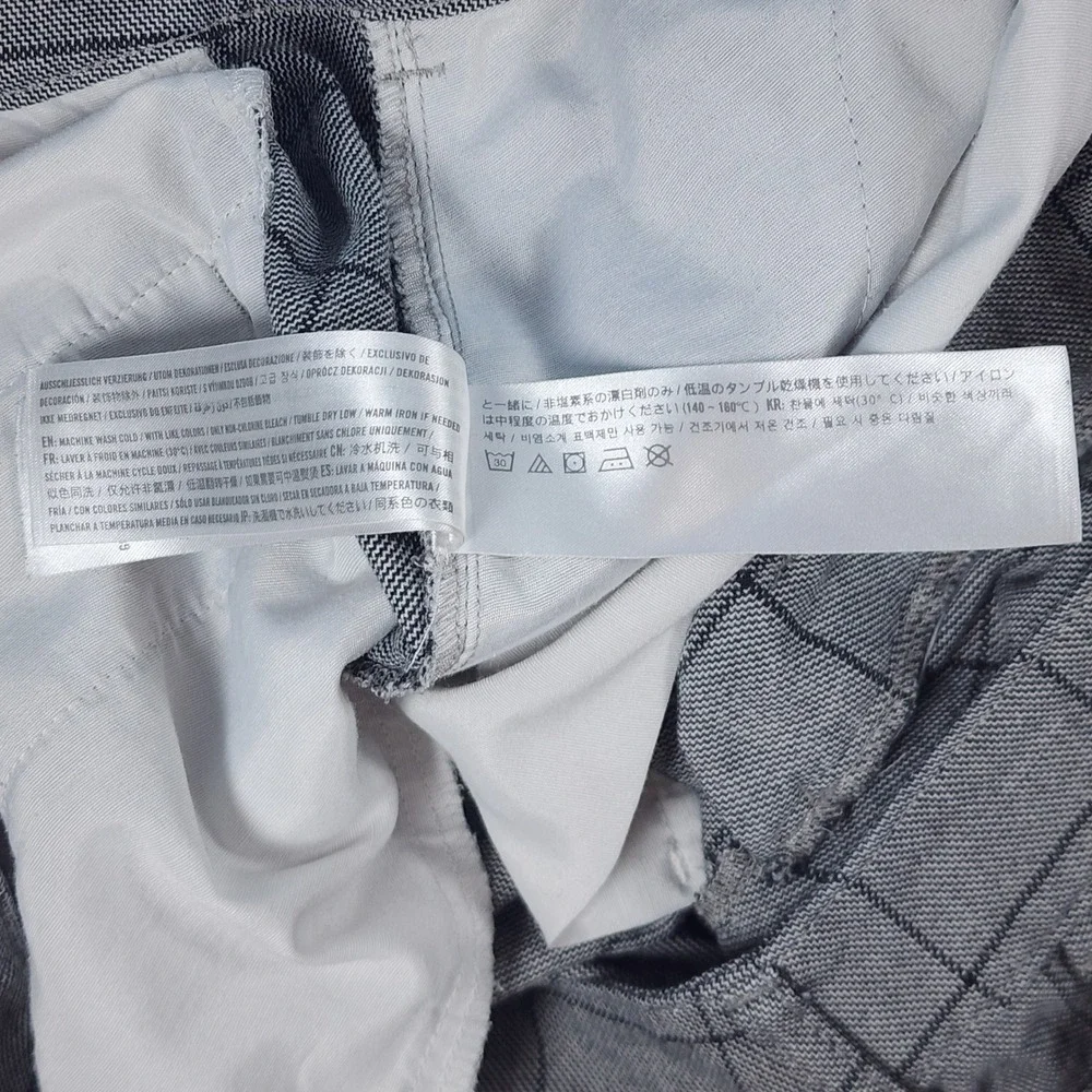 Hollister Skinny Chino Men's Pants Size‎ 32 Minimalist Y2K Plaid